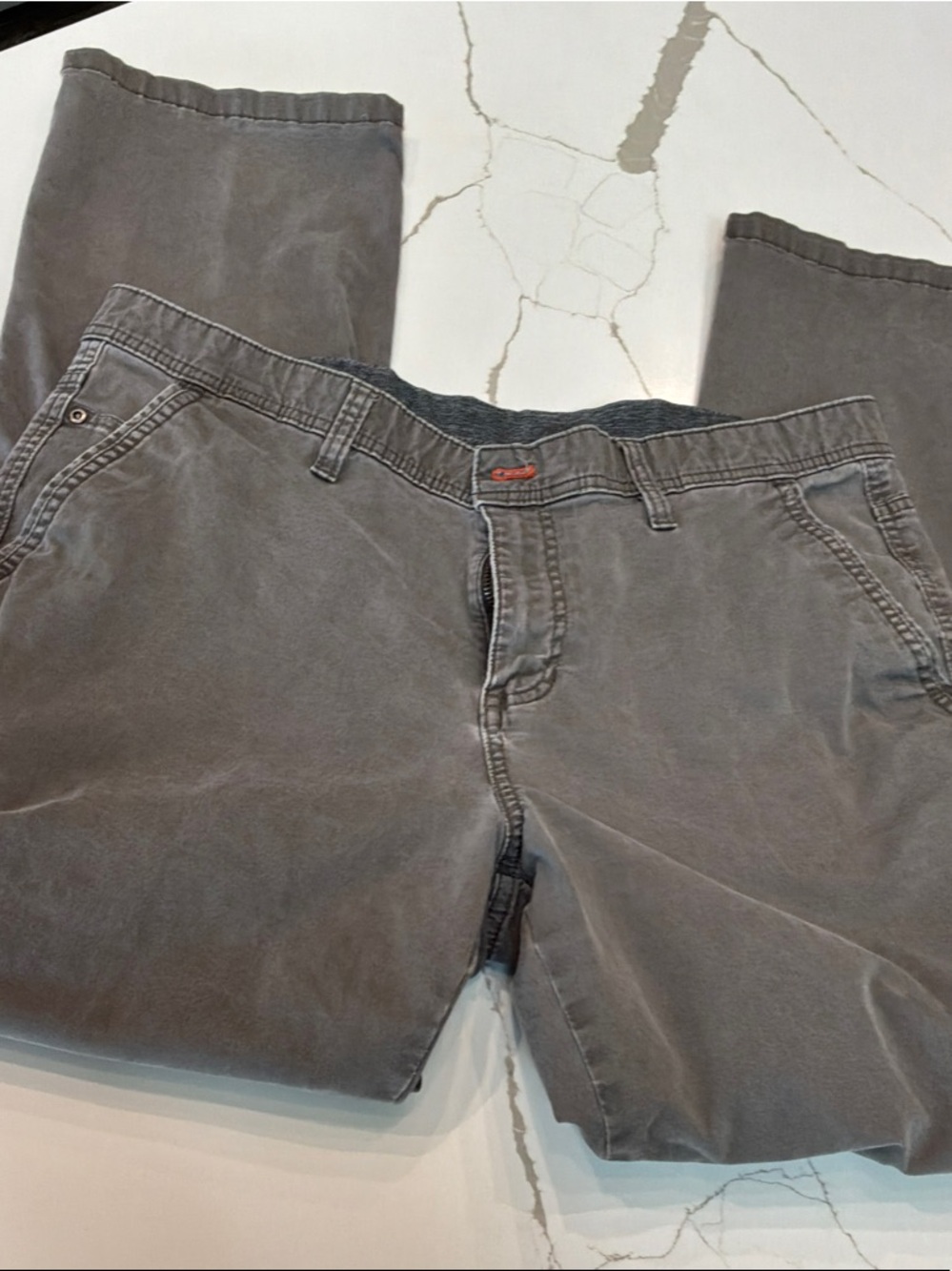Weatherproof WP 36x32 Men's Brownish Gray Chino Pants Stretch Used Cargo Jeans